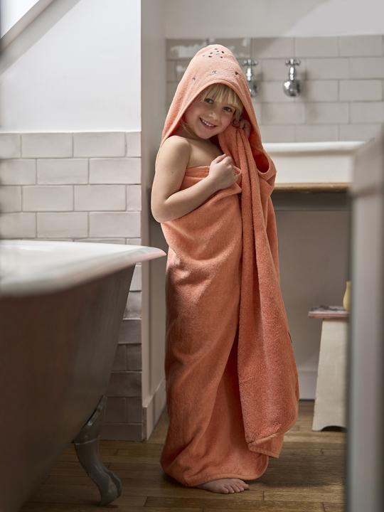 Image du produit Vertbaudet Serviette de bain bébé & enfant à capuche en coton recyclé