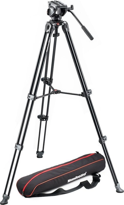 Produktbild Manfrotto Videostativkit mit Fluid-Kopf und Stativtasche MVK500AM (Metall)