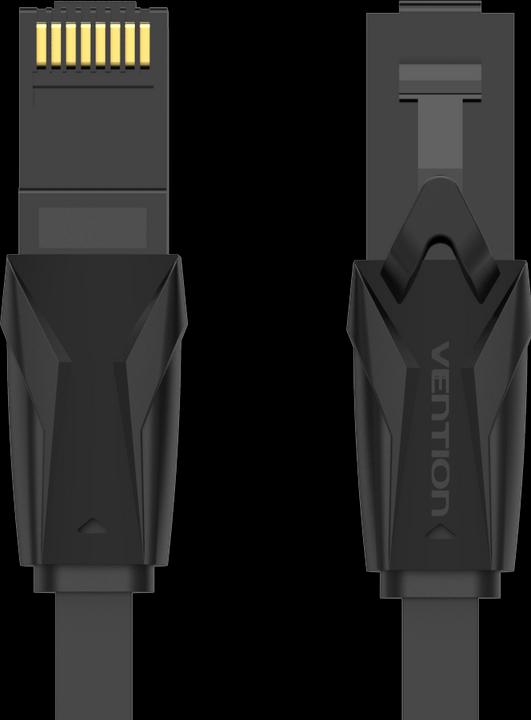 Actual product image Vention Flat Cat.6 UTP Patch Cable 5m Black (U/UTP, CAT6, 5 m)