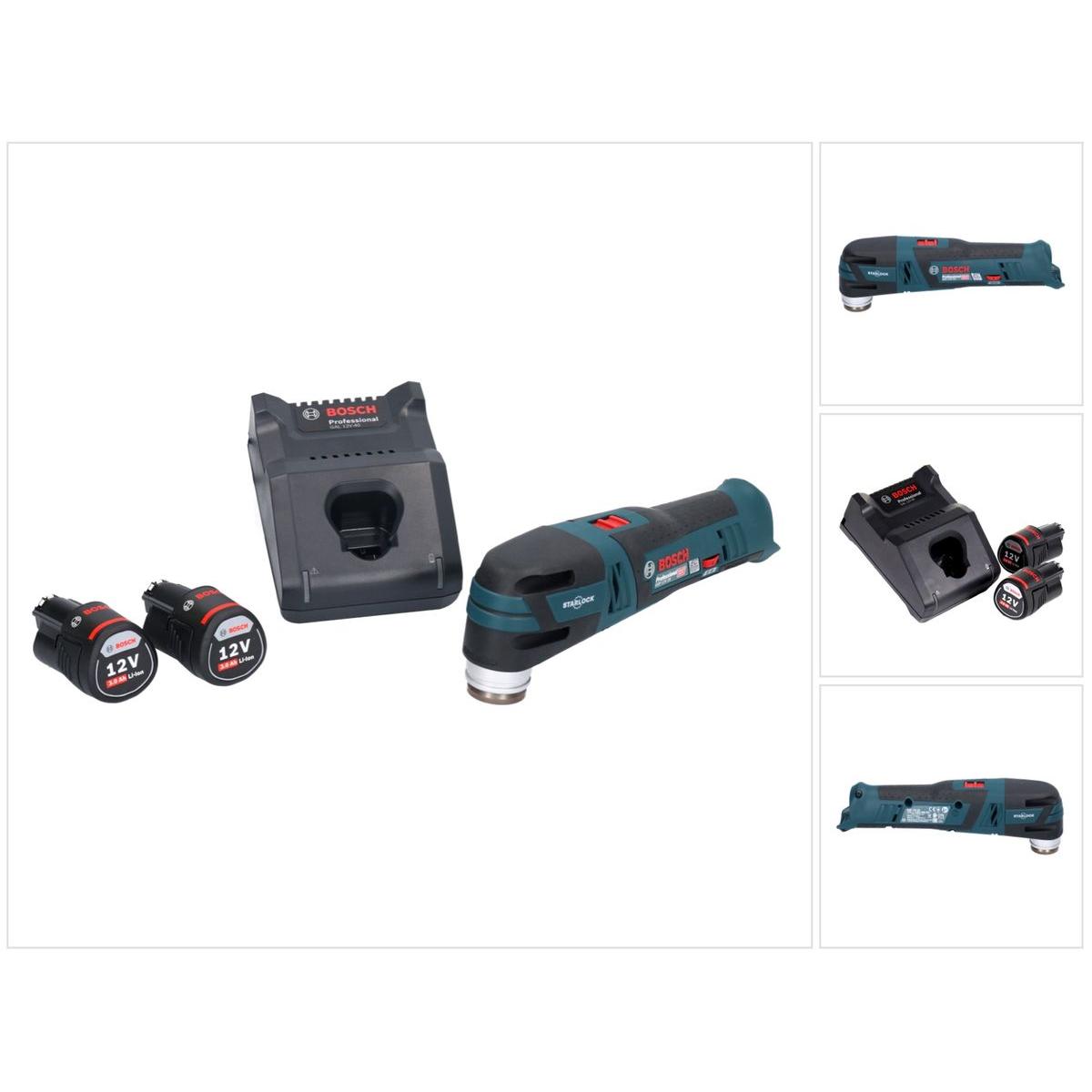 Bosch Professional, Multifunktionswerkzeug, Bosch GOP 12V-28 Professional Akku Multi Cutter Starlock Brushless + 2x Akku...
