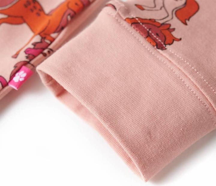 Produktbild vidaXL Kinderpyjama mit Langen Ärmeln Hellrosa 116,Material: 95 (116)