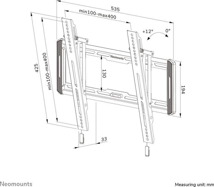 Actual product image Neomounts WAH 1TFT 1Joint Max.45 (Wall, 75", 50 kg)