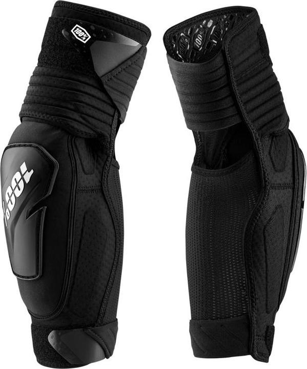 Produktbild 100% PROTECCIONES Schwarz (Fortis Elbow Guards Black) -L/XL Ellenbogenschützer, Weiss, ESTANDAR (L, Ellbogenschoner)