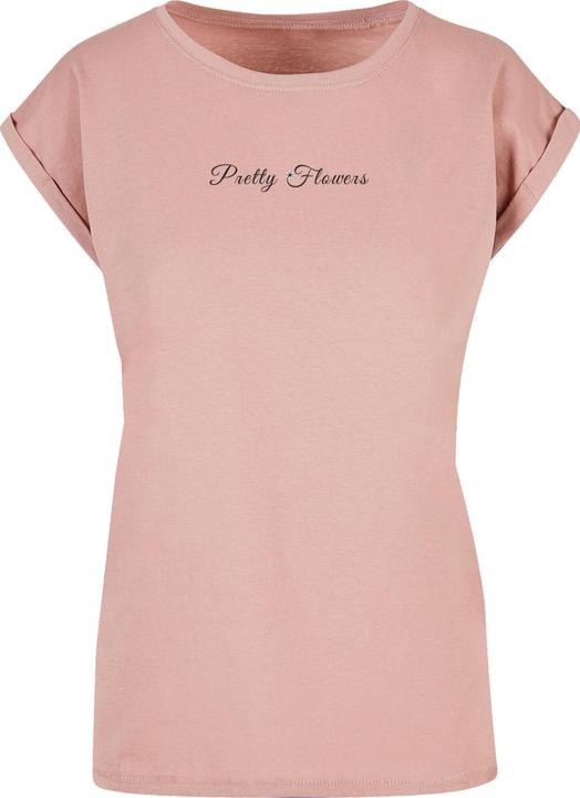 Produktbild Merchcode Ladies Pretty Flowers - Extended Shoulder Tee - 116879 (S)
