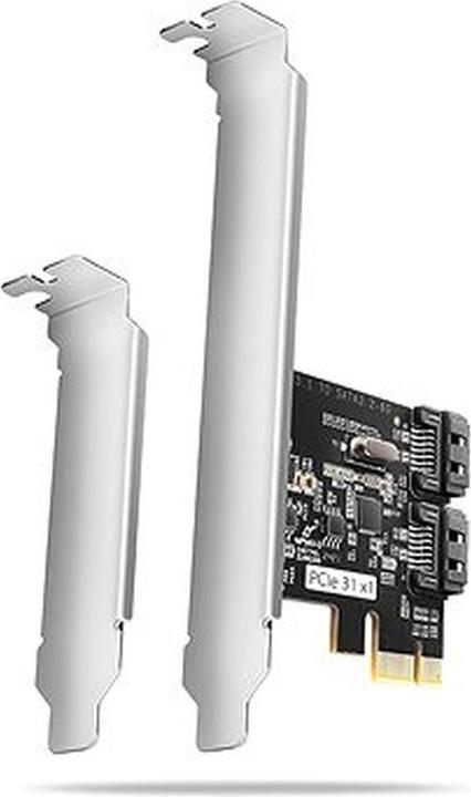 Produktbild Axagon PCES-SJ2 Kontroler PCIe 2x wewnętrzny port SATA 6G, chipset JMB582 SP & LP