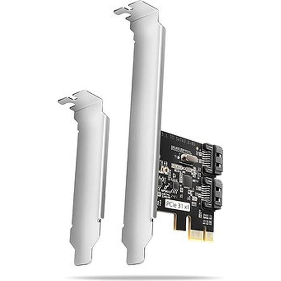 Axagon PCES-SJ2 Kontroler PCIe 2x wewnętrzny port SATA 6G, chipset JMB582 SP & LP, Storage Controller