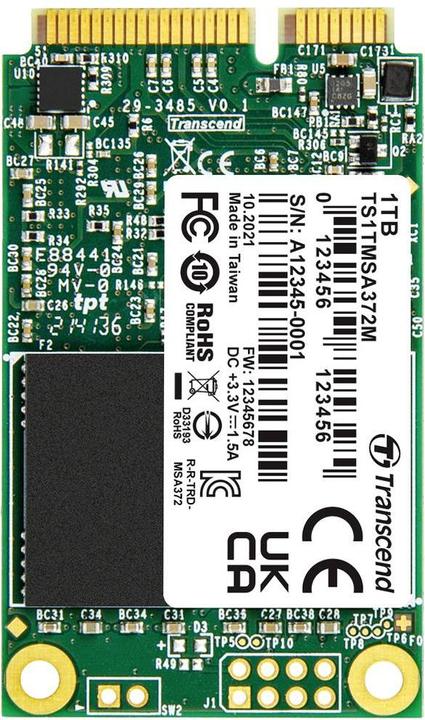 Actual product image Transcend MSA372M (1000 GB, mSATA)