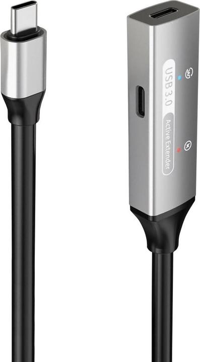 Produktbild PremiumCord USB-C repeater and extension cable Male-Female, 5Gbps Aluminum 10m (10 m)