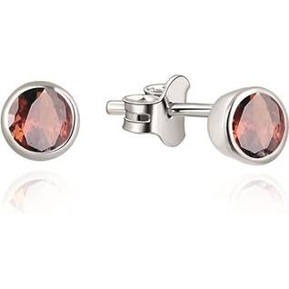 Beneto, Ohrringe, Exclusive - Fine silver stud earrings with garnets GRAAGUP2716