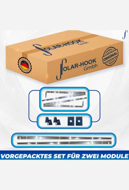Image du produit Solar Hook Système de montage en hauteur pour 2 panneaux solaires 380-430Wp Système de base (Matériel de montage du système solaire)