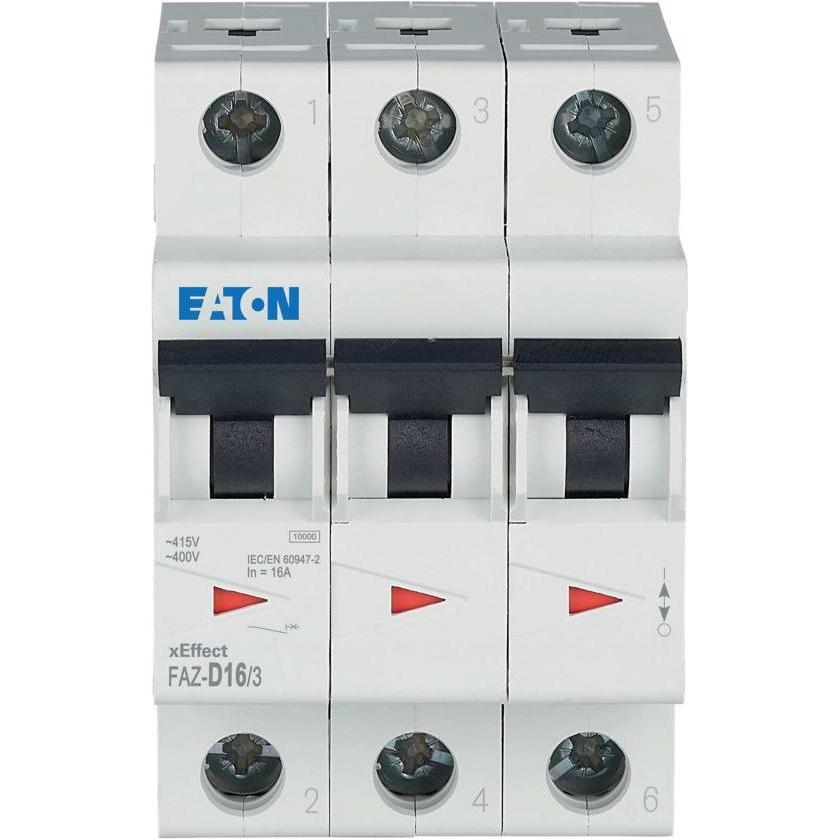 Thumbnail - Eaton, Schutzschalter, Circuit Breaker, D Curve, 16A, 3-Pole