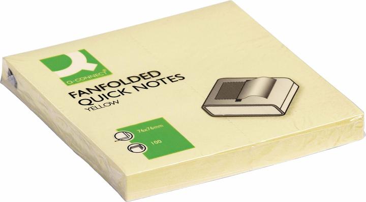 Produktbild Q-Connect Haftnotizen Z-Quick Notes gelb (76 x 76 mm)