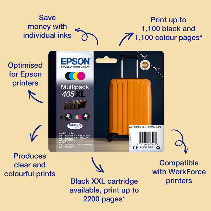 Actual product image Epson Ink cartridge 405XL cyan (C)