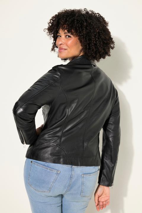 Produktbild Angel of Style Leder-Bikerjacke, Metallzipper, Komplettfutter (44)