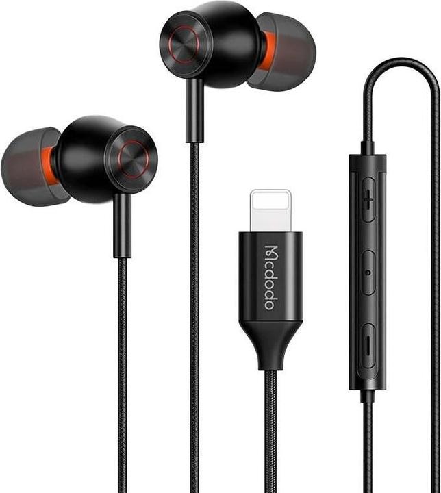 Actual product image Mcdodo Wired earphones HP-3480, lightning (black) (Cable)
