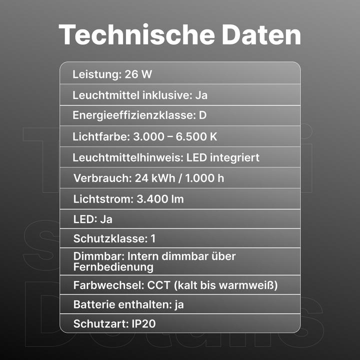 Actual product image Brelight Briston LED surface-mounted ceiling panel 100x25cm black (3400 lm)