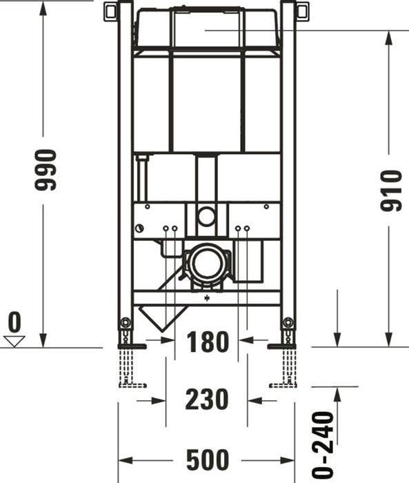 Produktbild Duravit Wand-WC-Element DURASYSTEM 500x990mm, Standard, Trockenbau