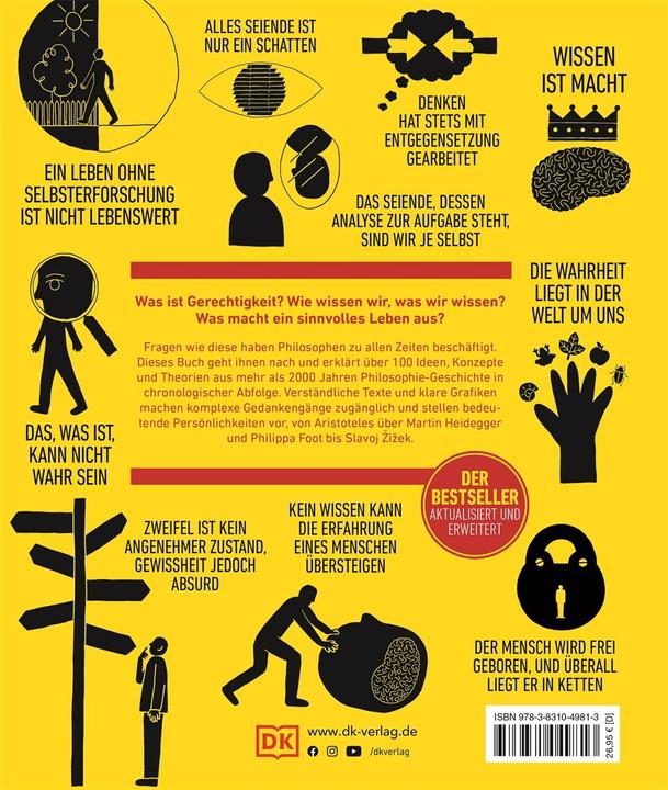 Actual product image Big Ideas. Das Philosophie-Buch (German, Christiane Wagler, Clive Hill, DK Publishing House, Douglas Burnham, John Marenbon, Marcus Weeks, Peter J. King, Will Buckingham, 2024)