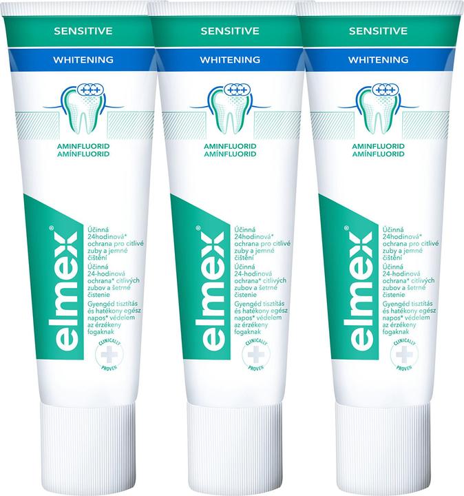Actual product image Elmex Whitening Sensitive e Tooth Whitening Toothpaste 3 x 75 ml (75 ml)