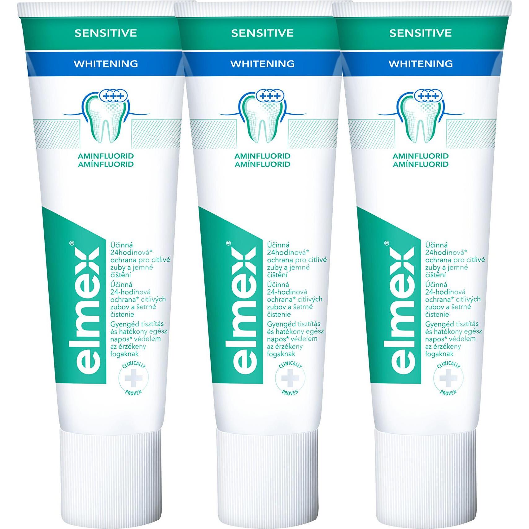 Elmex Whitening Sensitiv e Tooth Whitening Toothpaste 3 x 75 ml (75 ml) (48153)