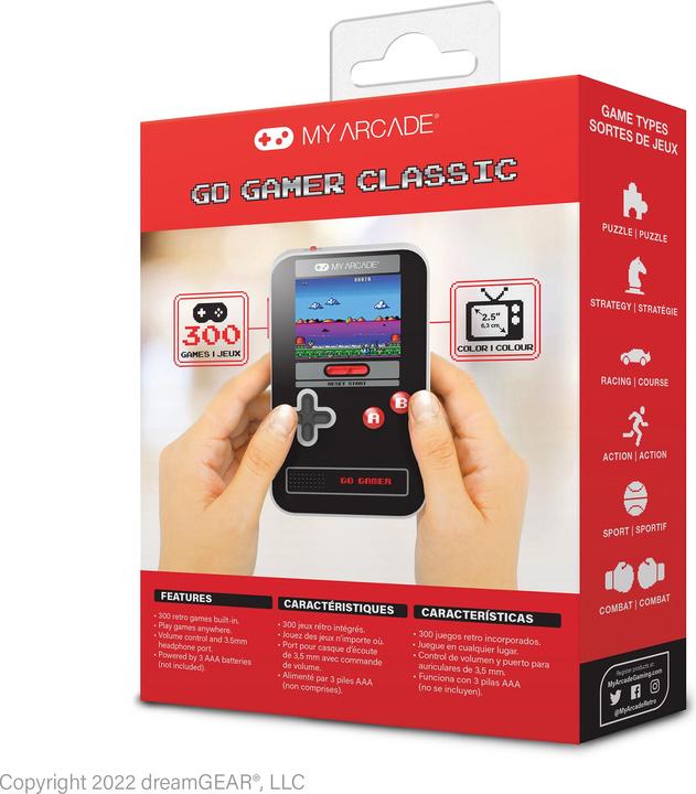 Actual product image MyArcade MY ARCADE, GO GAMER CLASSIC (300 GAMES IN 1), BLACK, GREY, RED