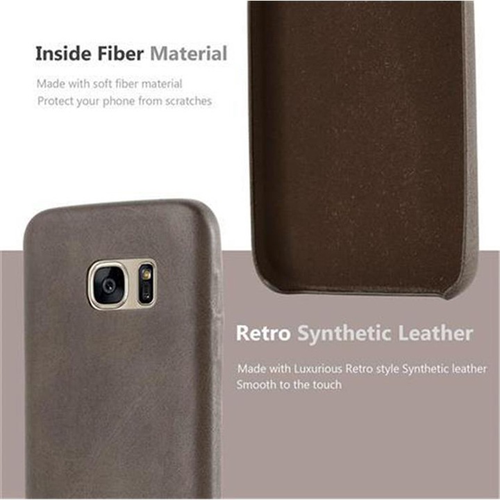 Image du produit Cadorabo Couverture rigide en similicuir avec structure (Samsung Galaxy S7)