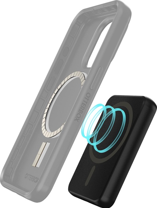 Actual product image OtterBox Wireless Power Bank (7.5W) 5000mAh USB-C Port Black (5000 mAh, 12 W)