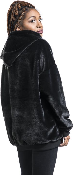 Image du produit Urban Classics Flauschiger Kapuzenpullover mit Rockhand-Stickerei (L)