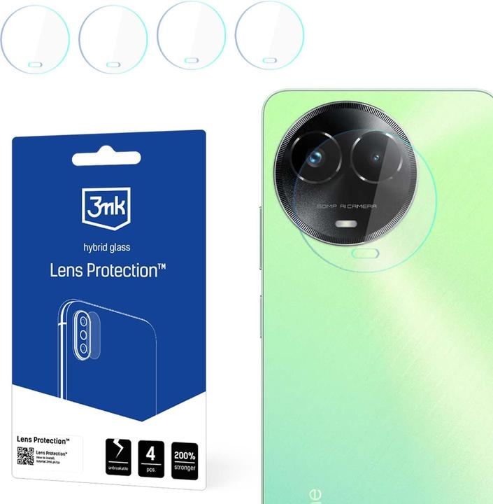 Actual product image 3MK Lens Protect Realme C67 Ochrona na obiektyw aparatu 4szt (1 Piece, Realme C67 4G)