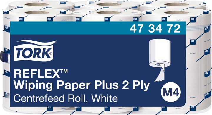 Actual product image Tork Reflex multi-purpose cleaning roll, 2-ply, white, 150.8 m (6x)