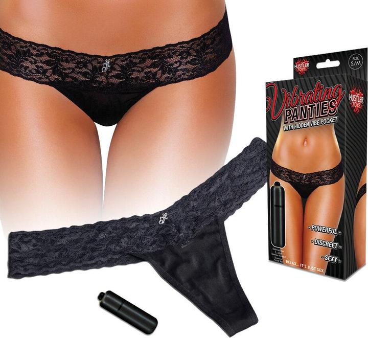 Hustler Vibrating Panties slim black M/L (M, L)