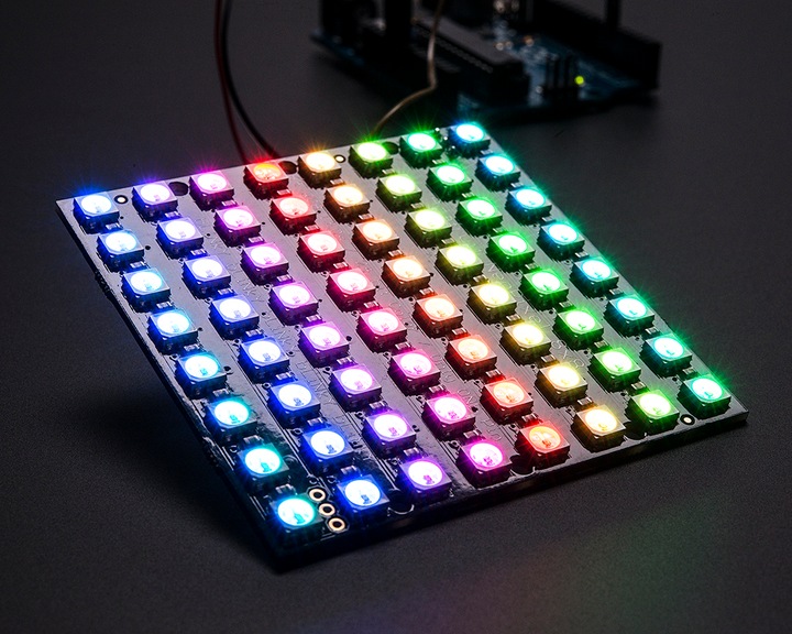 Image du produit Adafruit NeoPixel NeoMatrix 8x8 64 RGB LED Pixel Matrix
