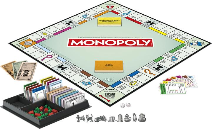 Image du produit Hasbro Monopoly, board game with storage box and large pieces - Swedish-Dutch version (Français, Néerlandais, Suédois)