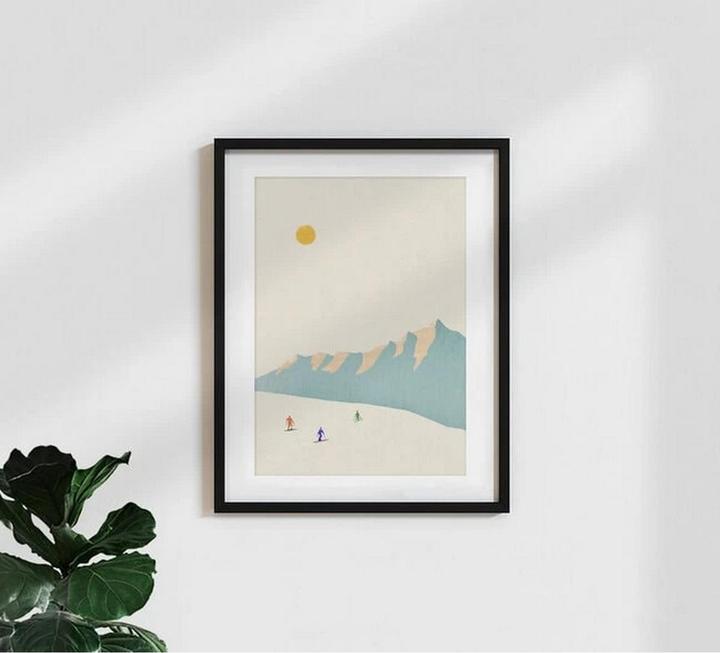 Image du produit Henry Rivers - Imprimé HAPPY SKIERS (40 x 30 cm)