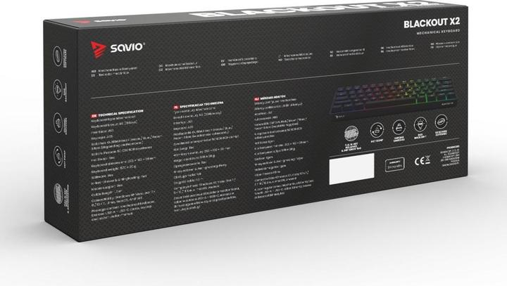 Actual product image Savio Blackout X2 Blue (Eng. Int., Cable)