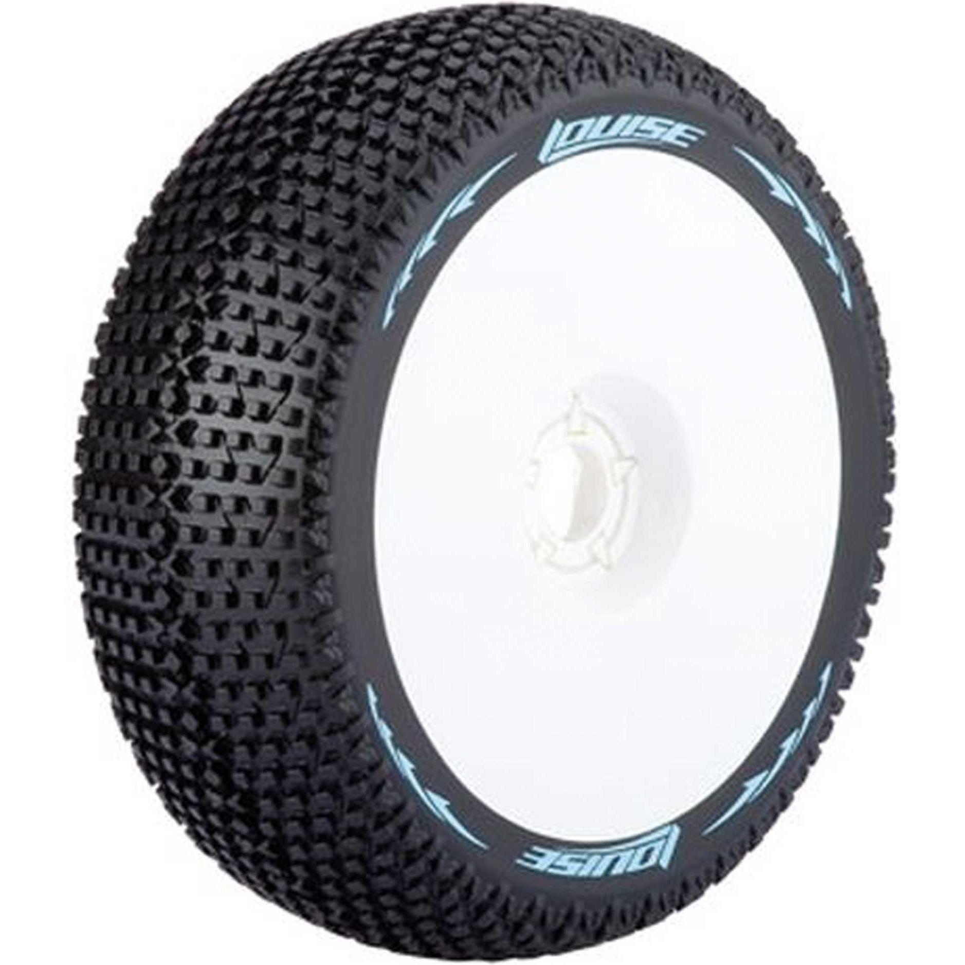 Louise B-Turbo Reifen soft auf Felge weiss 17mm (2)