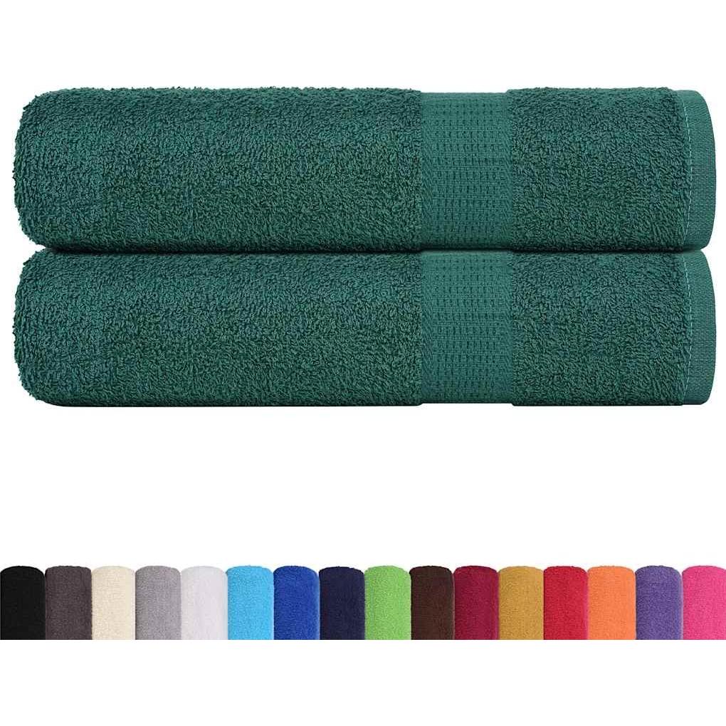 Thumbnail - VidaXL, Frotteewäsche, Badetücher 2 Stk. Grün 100x150 cm 360 g/m² 100% Baumwolle Duschtuch