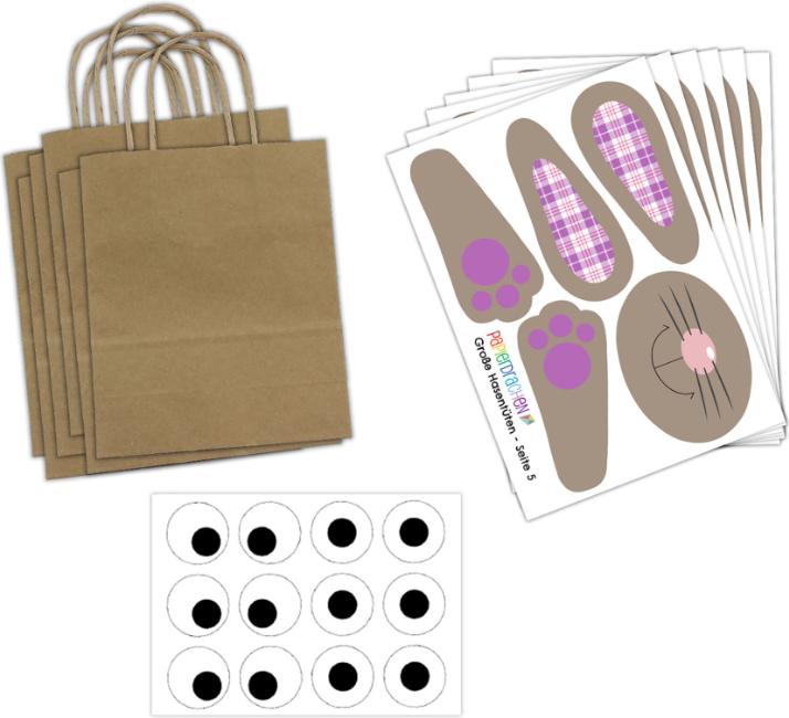 Produktbild Papierdrachen Grosse Osterhasen (12x)