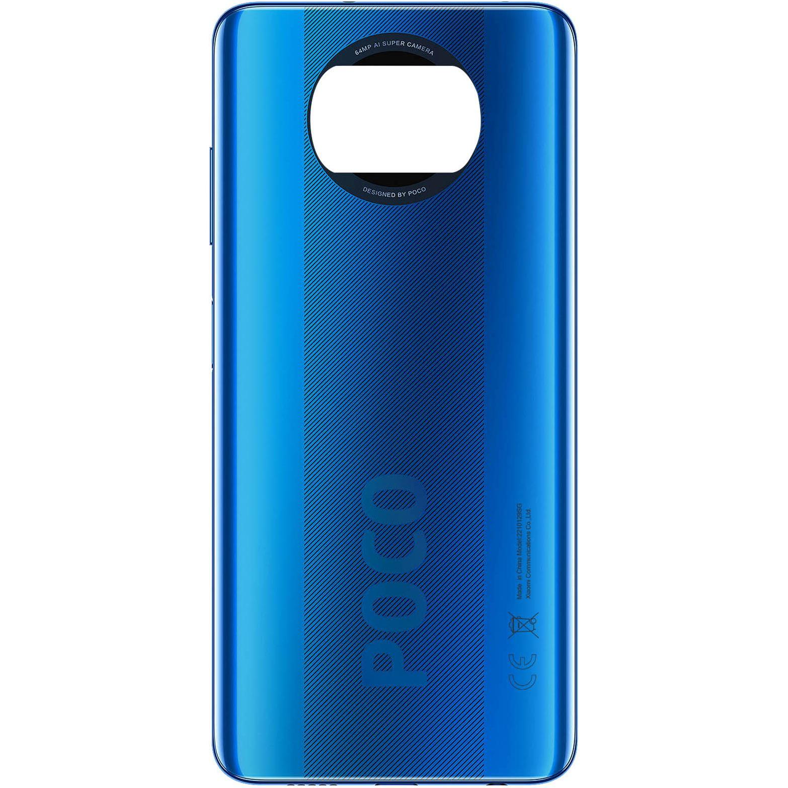 Xiaomi Ersatzteil, Rückseite, Akkuabdeckung (Xiaomi Poco X3), Mobilgerät Ersatzteile, Blau