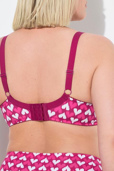 Actual product image Ulla Popken Heart Print Underwire Bra (105 F)