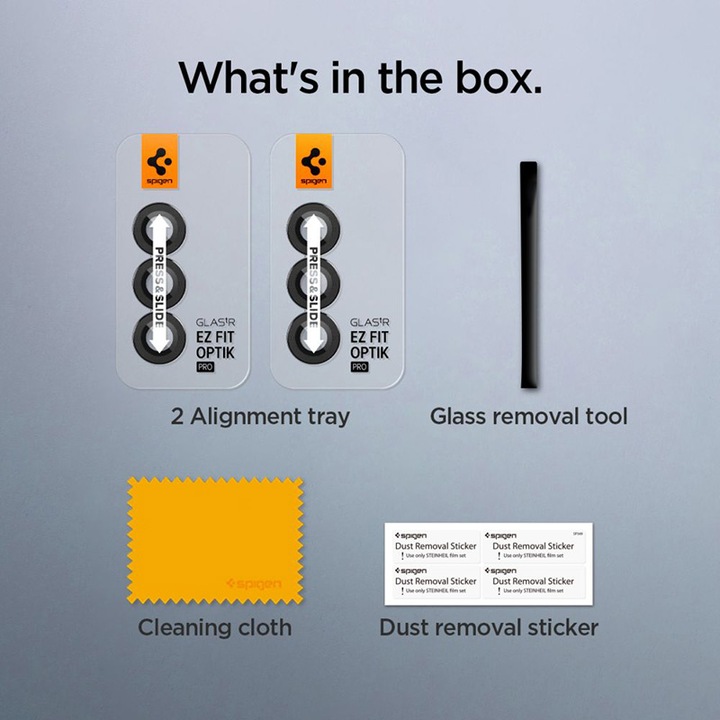 Actual product image Spigen Optik.tR "EZ Fit" Camera Protector 2-Pack Galaxy Z Fold 6 Black (2 Piece, Samsung Galaxy Z Fold6)