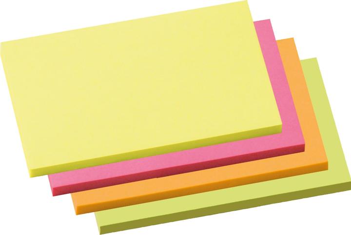 Produktbild Soennecken Haftnotiz Masse: 75 x 125 mm (B x H) Farbe: neonfarben (12.5 x 7.5 cm)