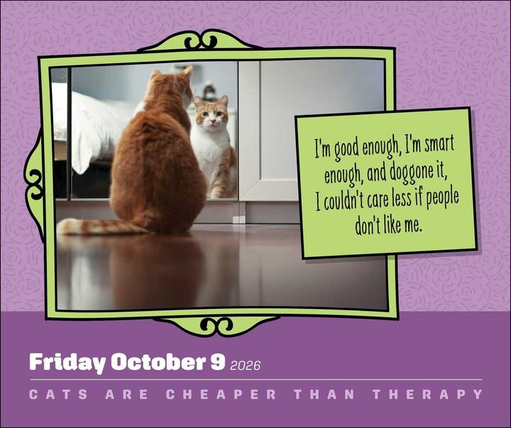 Simon Schuster Cats Are Cheaper Than Therapy 2026 Day to Day Calendar