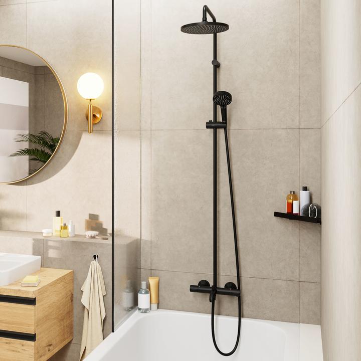 Immagine prodotto hansgrohe HG Showerpipe Vernis Blend 240 1 jet m Wannenthermostat mattschwarz