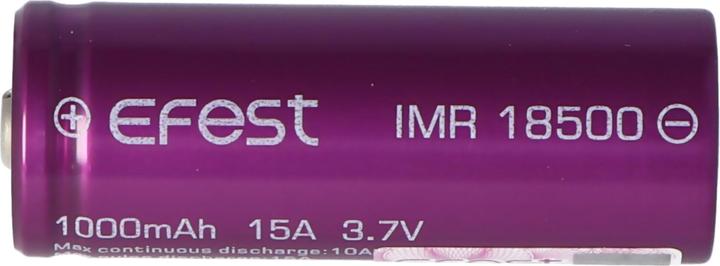 Actual product image Efest Akku Purple IMR18500 - (Button Top, ungeschützt) (1 pcs., 18500, 1000 mAh)
