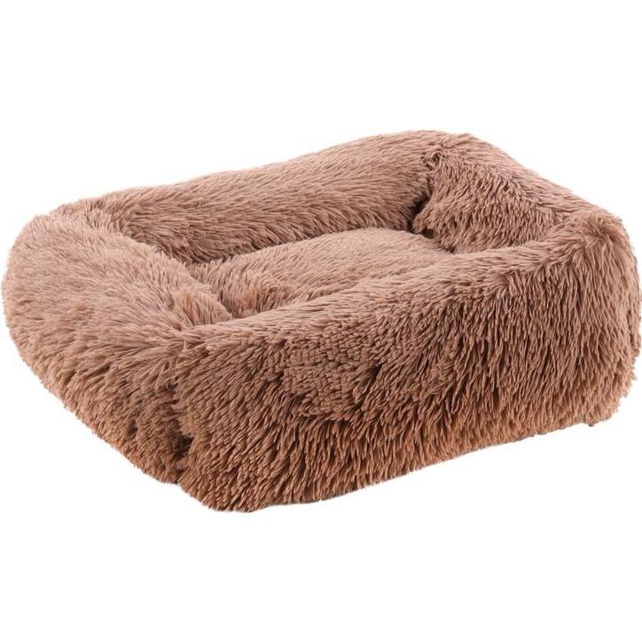 Comparer les prix de Flamingo - Basket Krems Rectangle Taupe 50cm (Chien), Panier pour chien + chat