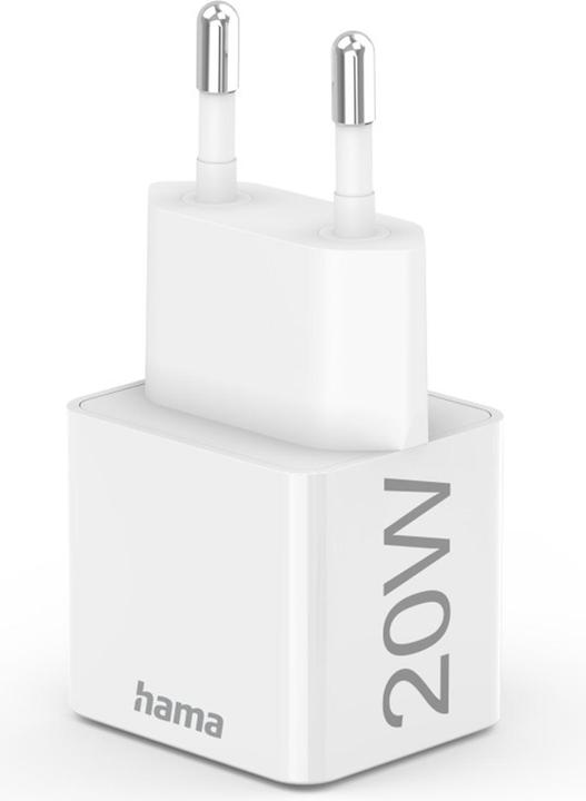 Actual product image Hama Mini Charger, Power Delivery (PD)/Qualcomm®, 20 Watt, White (20 W, 1 portion)