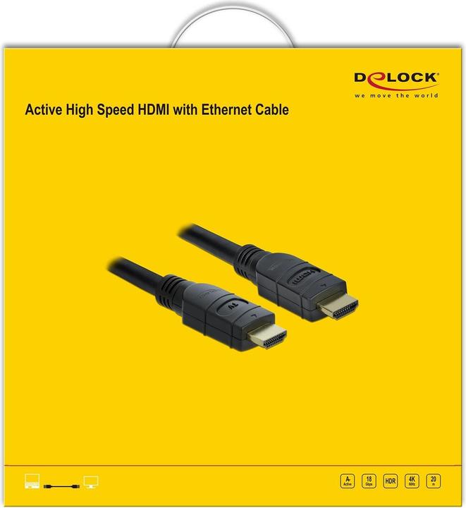 Image du produit Delock HDMI (Typ A) — HDMI (Typ A) (20 m, HDMI)