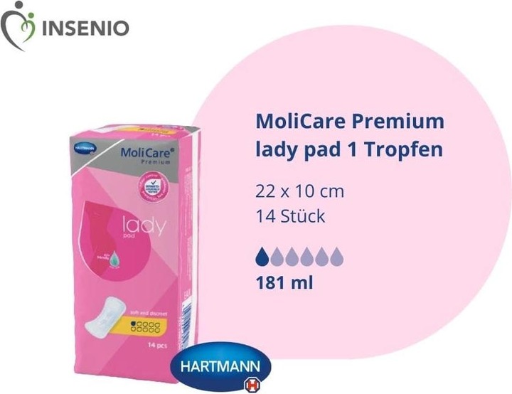 Produktbild Hartmann MoliCare Premium lady pad 1 Tropfen (14 x)