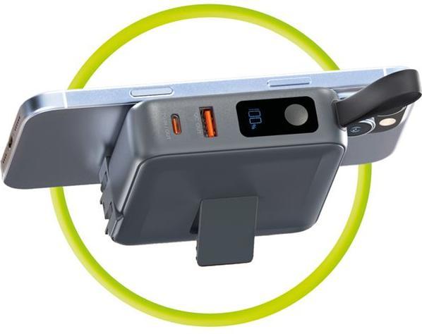 Image du produit Mobile Origin Powerbank & Travel Charger Lightning/USB-C Cable MagSafe/AW/iPhone Compatible grey Powerbank - G... (10000 mAh)